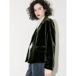 Marks & Spencer Velvet Single-Breasted Blazer-picture-37