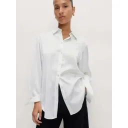 Marks & Spencer White Satin Collared Shirt-picture-41