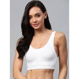 Marks & Spencer White Solid Everyday Bra Medium Coverage-picture-25