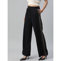 Marks & Spencer Women Black High-Rise Pleated Trousers-picture-35
