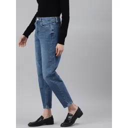 Marks & Spencer Women Blue Slim Fit High-Rise Light Fade Jeans image 4