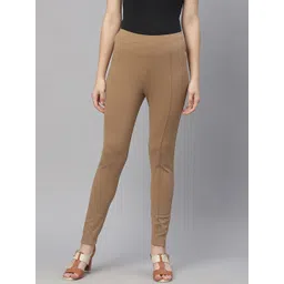 Marks & Spencer Women Brown Solid Ankle-Length Leggings-picture-36