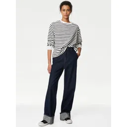 Marks & Spencer Women Cotton Striped Printed Sweatshirt-picture-29