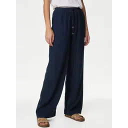 Marks & Spencer Women Flared High-Rise Trousers-picture-16