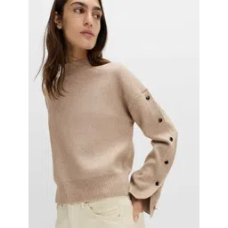 Marks & Spencer Women High Neck Button Detail Pullover-picture-15