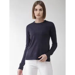 Marks & Spencer Women Navy Blue Solid Sweater-picture-19