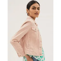 Marks & Spencer Women Pink Longline Tailored Jacket-picture-19