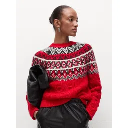 Marks & Spencer Women Printed Long Sleeves Pullover Sweater-picture-33