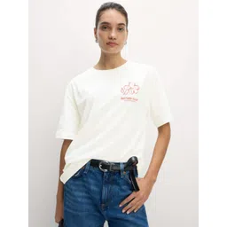 Marks & Spencer Women Printed Oversized Pure Cotton T-shirt-picture-41