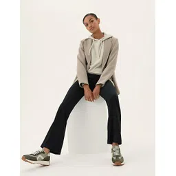 marks & spencer Women Regular Fit Blue Viscose Rayon Trousers-picture-10