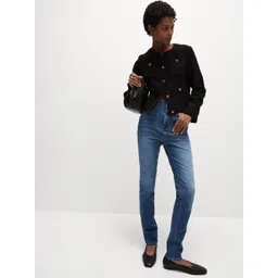 Marks & Spencer Women Slim Fit High-Rise Light Fade Jeans-picture-11