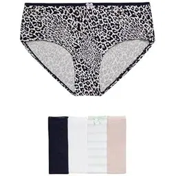 marks & spencer Women's Cotton Blend Modern Boy Short Panties (Pack of 5)-picture-37