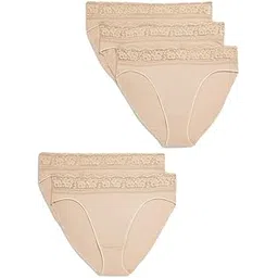 marks & spencer Womens Cotton Blend Solid High Rise High Leg Knicker (Pack of 5)-picture-16