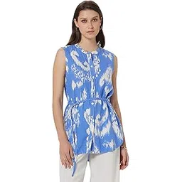 marks & spencer Women's Linen Regular Fit Sleeveless Top-picture-25