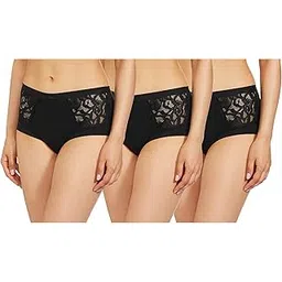 marks & spencer Womens Polyester Blend Solid High Rise Knicker Short (Pack of 3)-picture-11