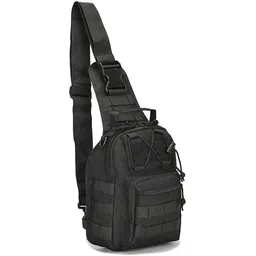 marksman Black Military Tactical One Shoulder Casual Chest Bag for Outdoor Riding Cam-picture-23