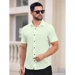 MARMIC FAB Men Classic Slim Fit Textured Spread Collar Cotton Casual Shirt-picture-25