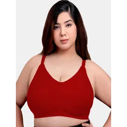 MAROON All Day Comfort Non Padded Medium Coverage Cotton Everyday Bra-picture-41