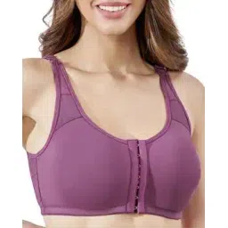 maroon Women Non-Padded Front-Open Sports Bra-picture-12