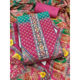 Maroosh Botanical Printed Beads & Stones Unstitched Dress Material-picture-31