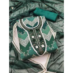 Maroosh Chevron Embroidered Sequinned Organza Unstitched Dress Material-picture-40