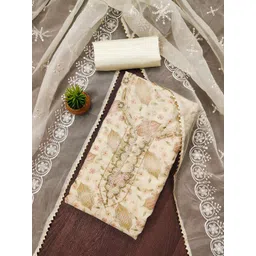 Maroosh Embellished Organza Unstitched Dress Material-picture-35