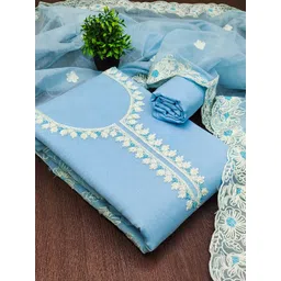 Maroosh Embroidered Thread Work Chanderi Silk Unstitched Dress Material-picture-22