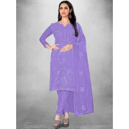 Maroosh Embroidered Thread Work Organza Unstitched Dress Material-picture-30