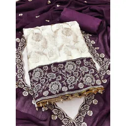 Maroosh Embroidered Thread Work Unstitched Dress Material-picture-10