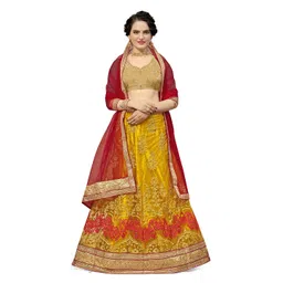 Maroosh Embroidered Thread Work Unstitched Lehenga & Blouse With Dupatta-picture-33