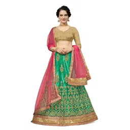 Maroosh Embroidered Thread Work Unstitched Lehenga & Blouse With Dupatta-picture-16