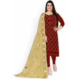 Maroosh Embroidered Zari Unstitched Dress Material-picture-11
