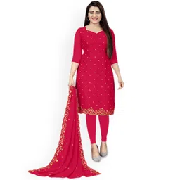 Maroosh Ethnic Motifs Embellished Georgette Unstitched Dress Material-picture-39
