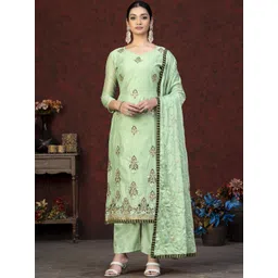 Maroosh Ethnic Motifs Embroidered Zari Unstitched Dress Material-picture-21