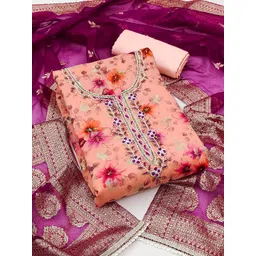 Maroosh Floral Embellished Beads & Stones Unstitched Dress Material-picture-36