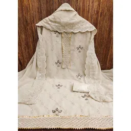 Maroosh Floral Embellished Sequinned Georgette Unstitched Dress Material-picture-37