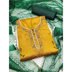 Maroosh Floral Embellished Unstitched Dress Material-picture-13