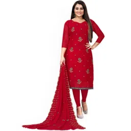 Maroosh Floral Embellished Zari Georgette Unstitched Dress Material-picture-39