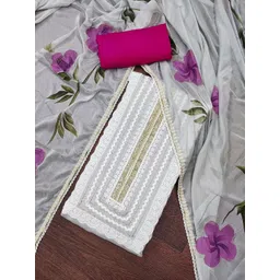 Maroosh Floral Printed Beads And Stones Pure Cotton Unstitched Dress Material-picture-37