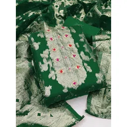 Maroosh Floral Woven design Beads Work Organza Unstitched Dress Material-picture-28