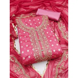 Maroosh Floral Woven Design Thread Work Unstitched Dress Material-picture-28