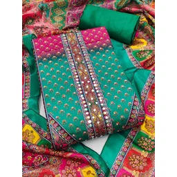 Maroosh Printed Mirror Work Unstitched Dress Material-picture-26