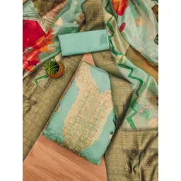 Maroosh Printed Organza Unstitched Dress Material-picture-28