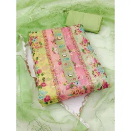 Maroosh Printed Organza Unstitched Dress Material-picture-14