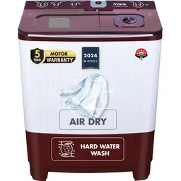 10 kg Semi Automatic Top Load Maroon, White-image-16