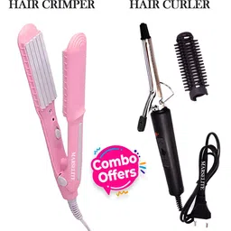 MARSELITE Combo of Professional Hair Curler and Crimper for Girls (Curler+Crimper) Personal Care Appliance Combo-picture-19