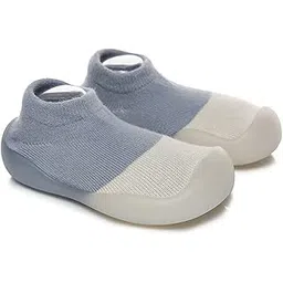 marsrth Children's Multicolor Plain Cotton and Silicon Rubber base Shoes Cum Socks, Antislip Soft Sole Kid's Shoes, Breathable Socks Shoes For Baby (Plain, Multicolor)-picture-45