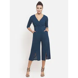 Martini Teal Solid Basic Jumpsuit-picture-17