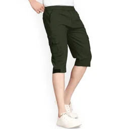 MARUTI ENTERPRISE Men Cotton Solid Mid-Rise Regular Fit Outdoor Cargo Shorts image 2