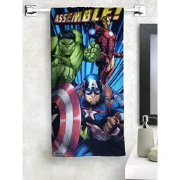 Athom Trendz Marvel Kids Blue & Green Avengers Printed 350 GSM Bath Towel-picture-27